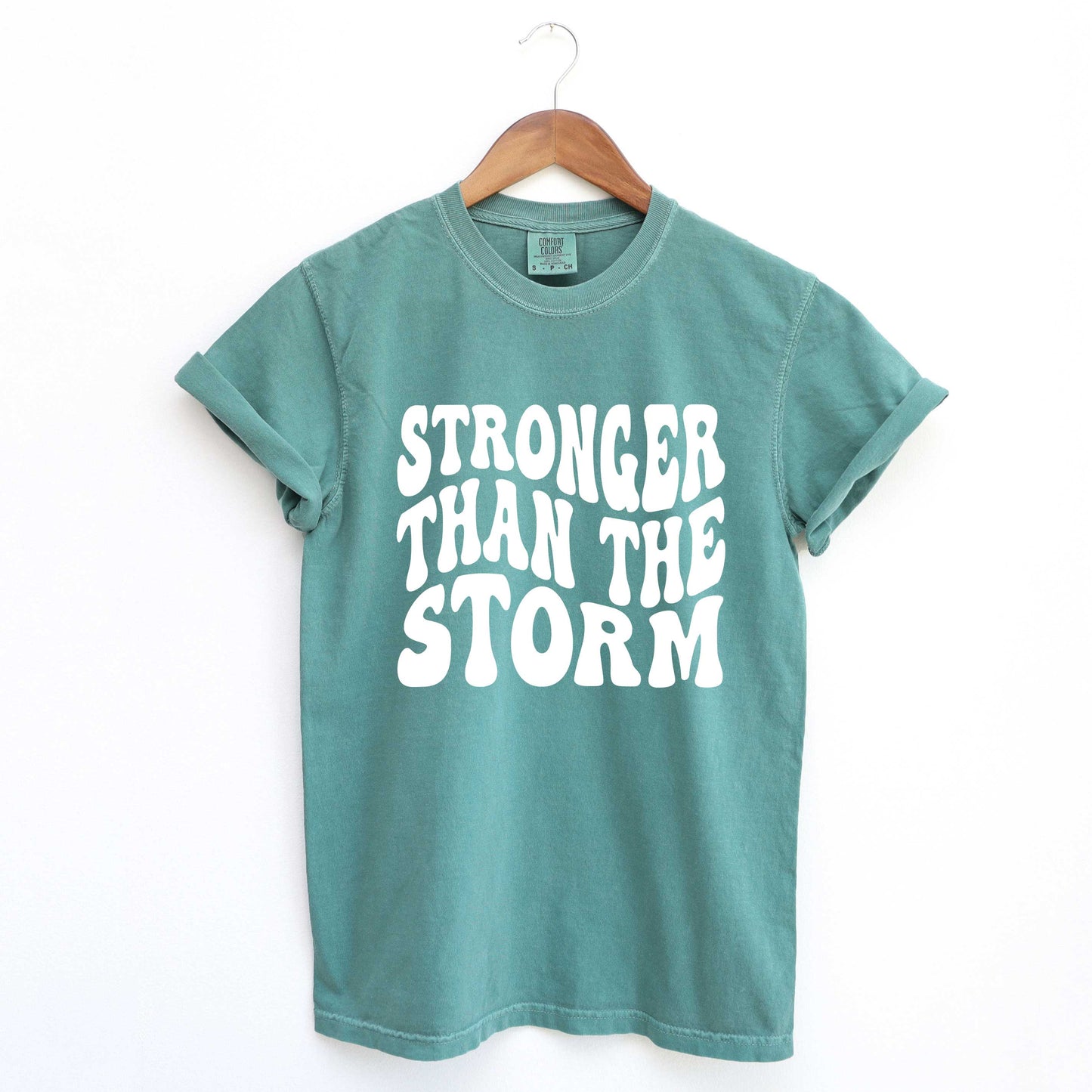 Retro Stronger Than The Storm Wavy | Garment Dyed Tee