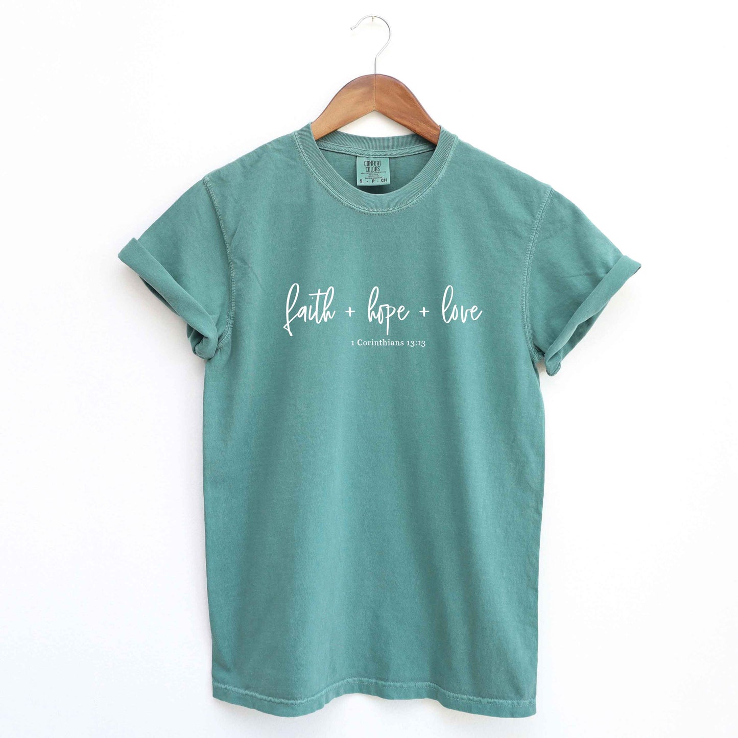 Faith Hope Love Scripture | Garment Dyed Tee