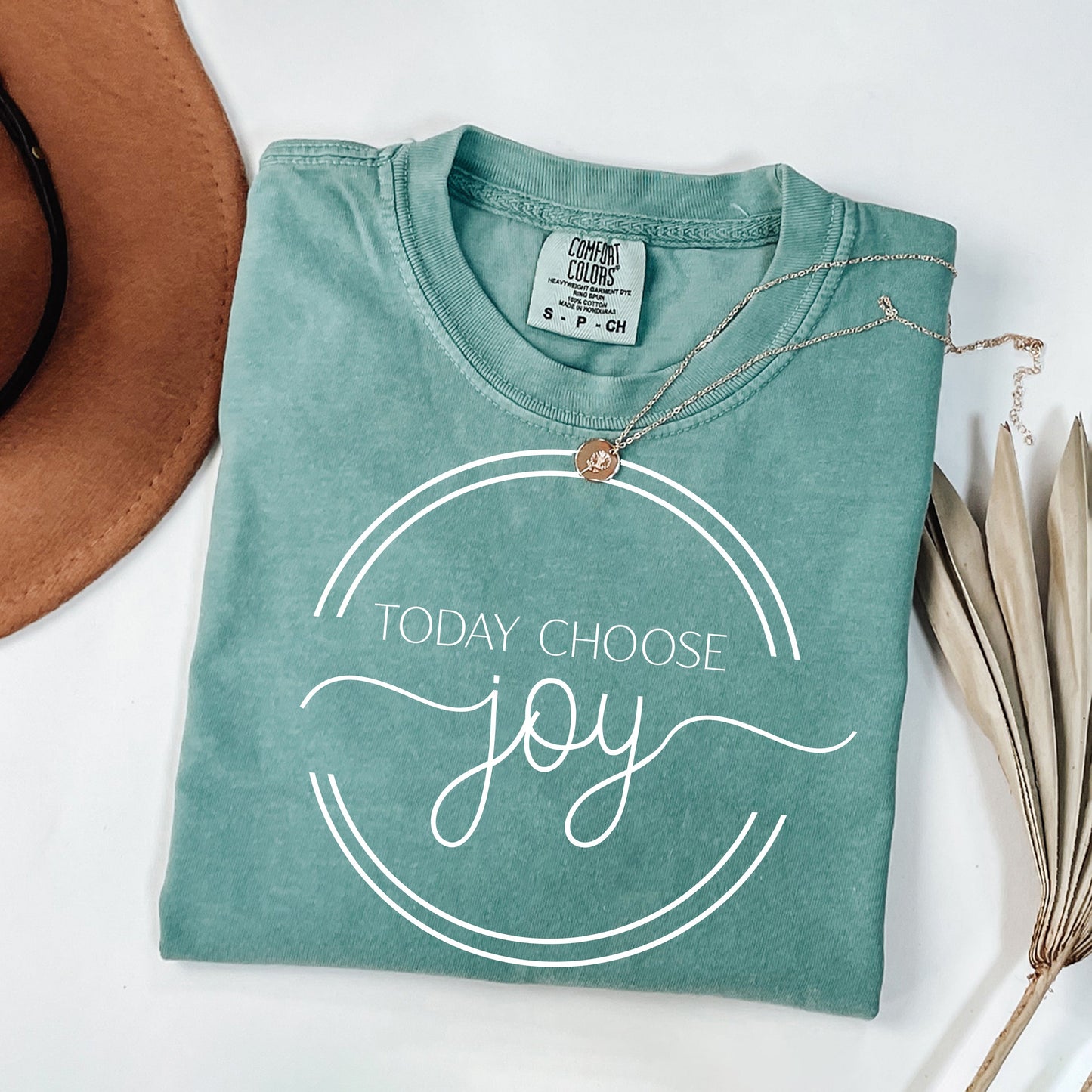 Today Choose Joy Circle | Garment Dyed Tee