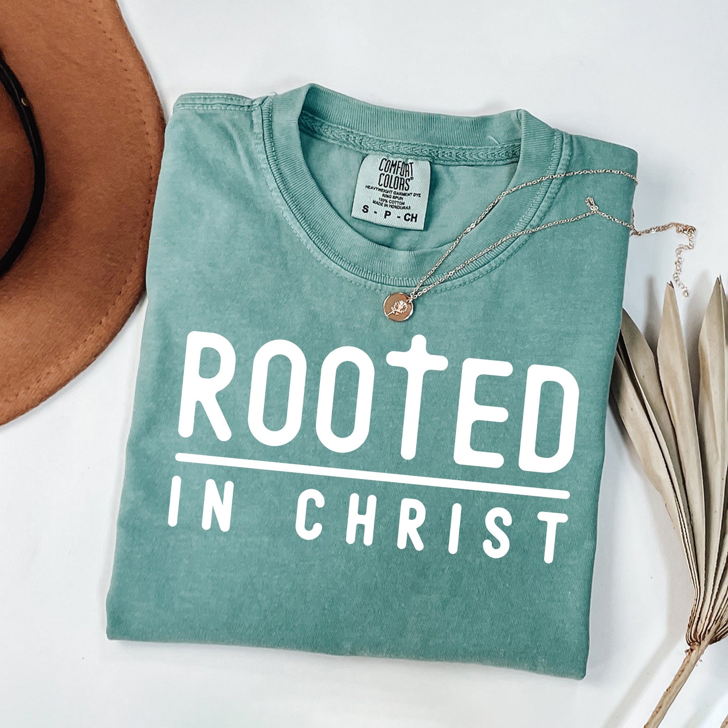 Rooted In Christ | Garment Dyed Tee