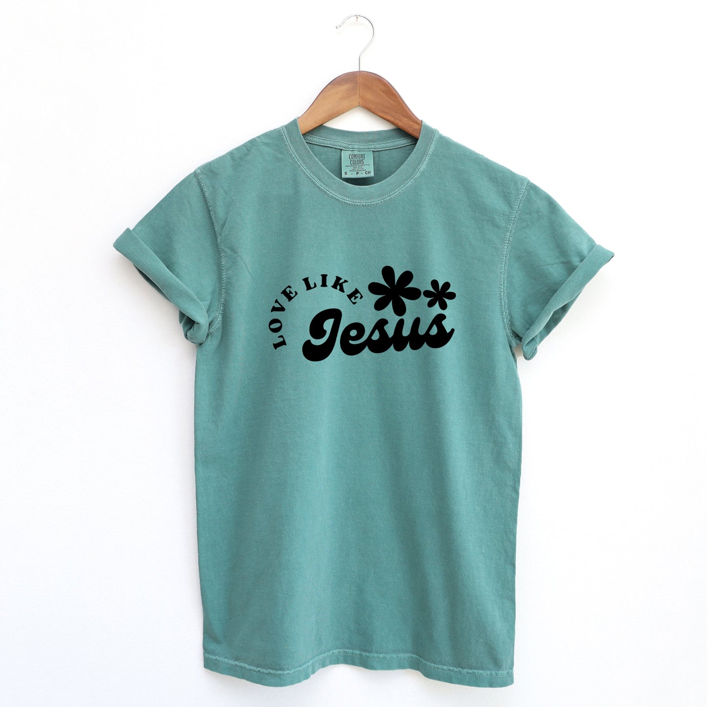 Love Like Jesus Flowers | Garment Dyed Tee