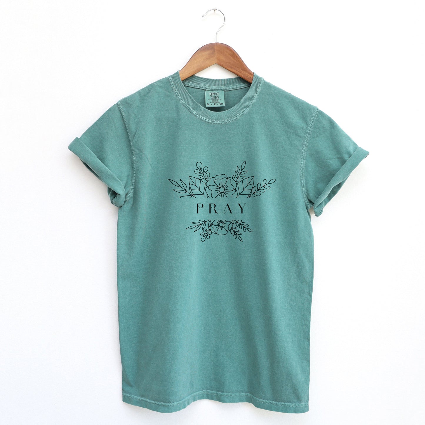 Pray Floral | Garment Dyed Tee