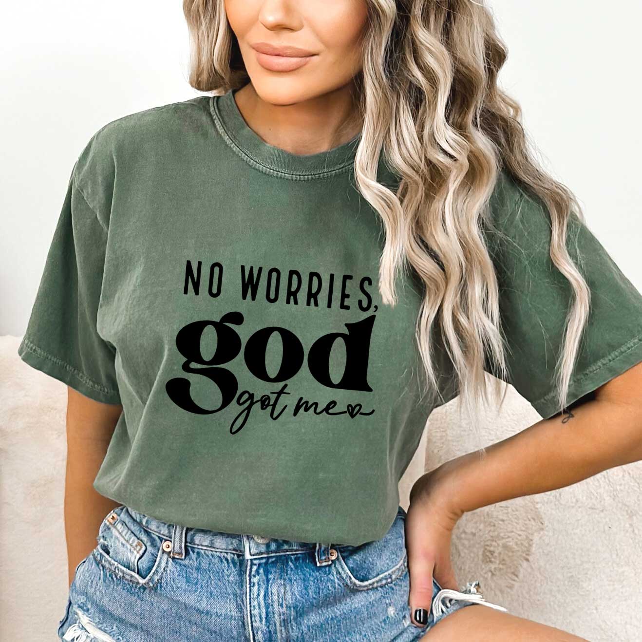 No Worries God Got Me | Garment Dyed Tee