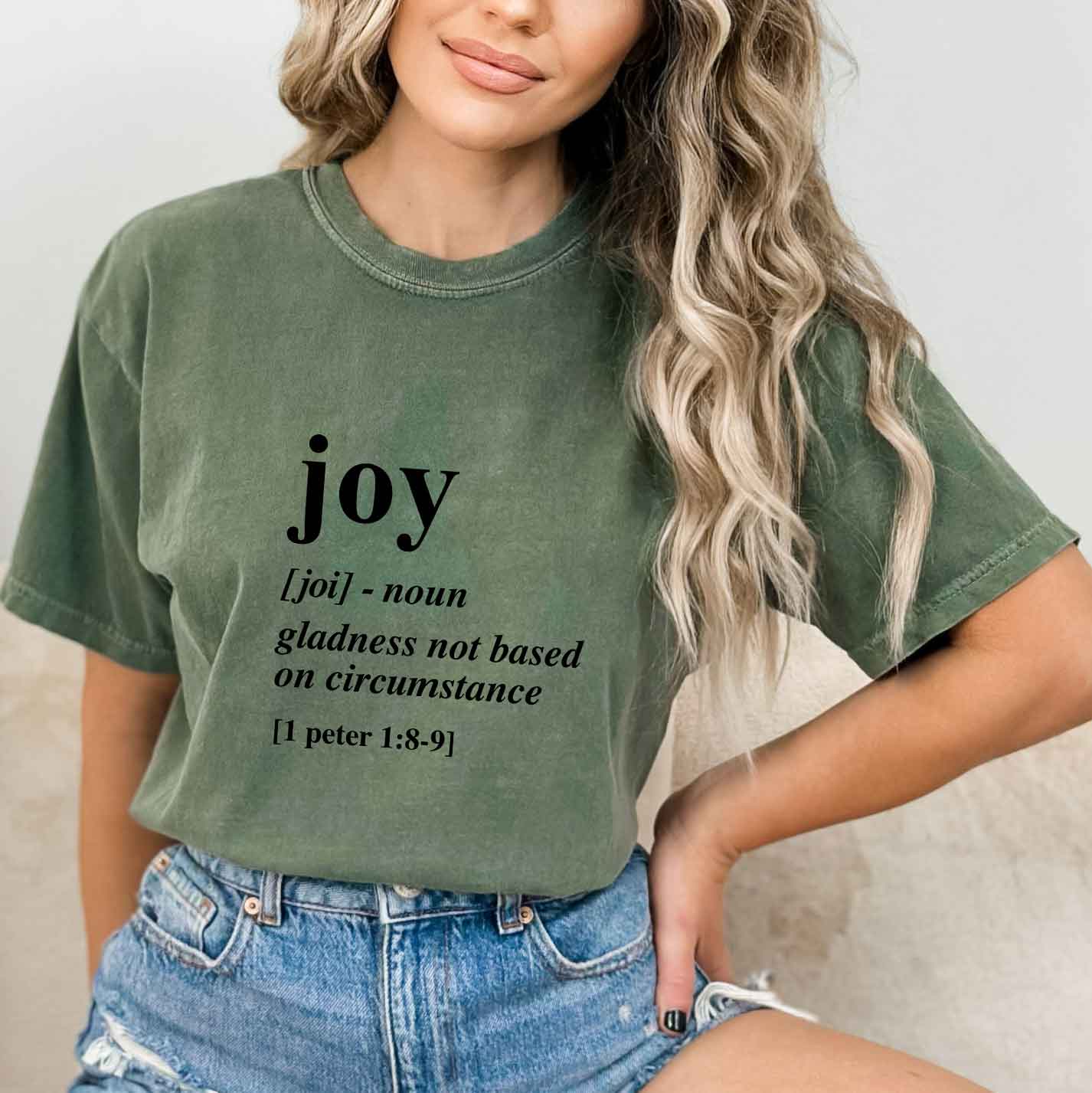 Joy Scripture | Garment Dyed Tee