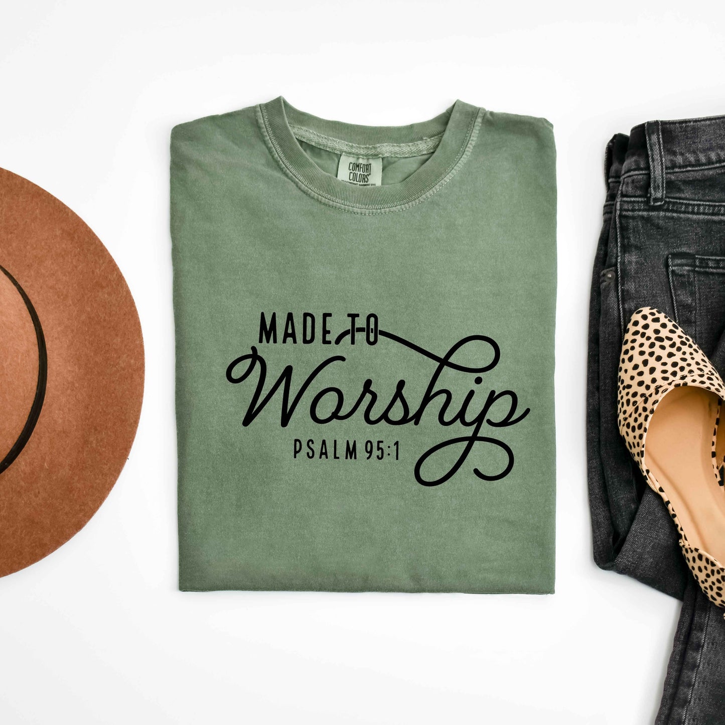 Made To Worship Scripture | Garment Dyed Tee