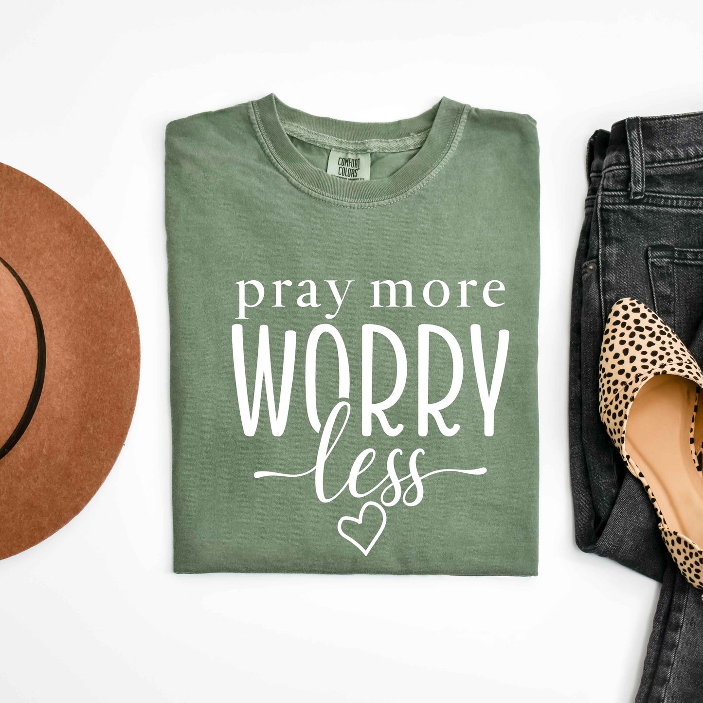 Pray More Worry Less | Garment Dyed Tee