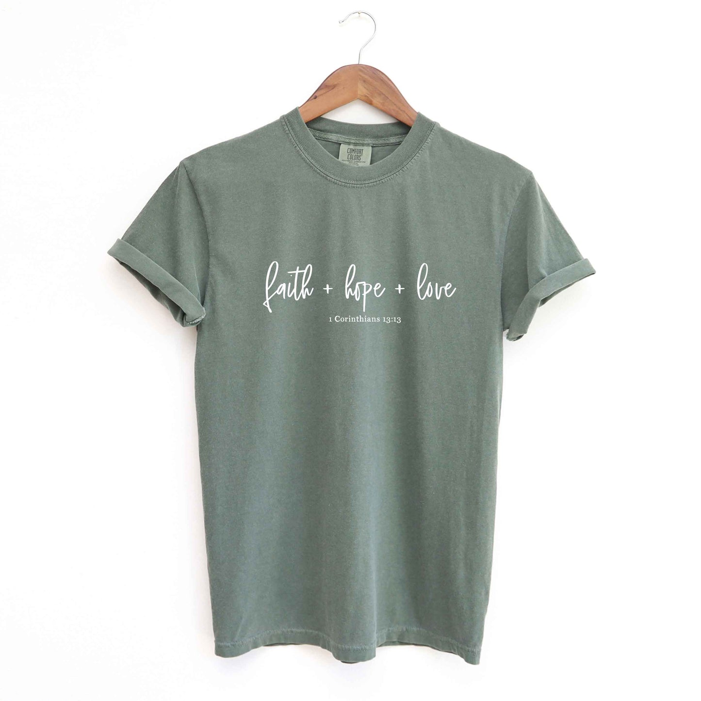 Faith Hope Love Scripture | Garment Dyed Tee