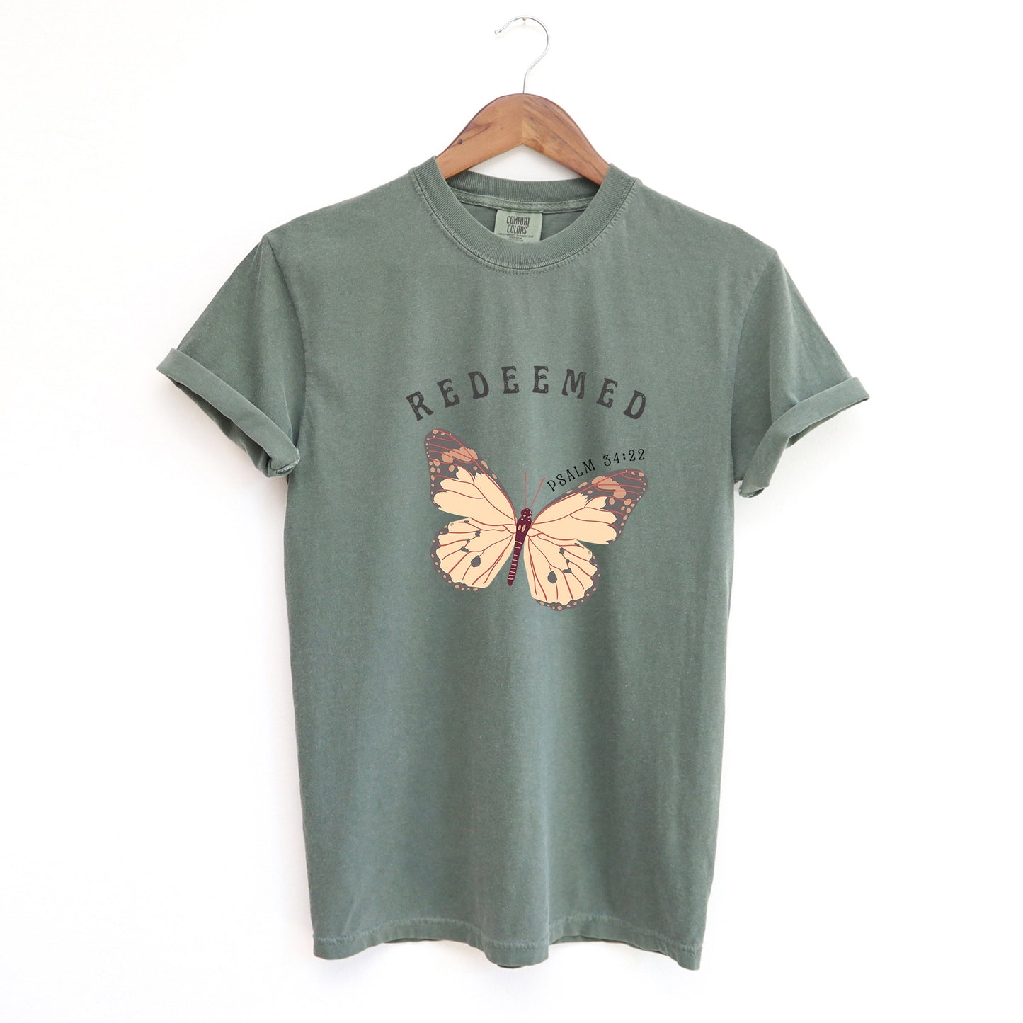 Redeemed Boho Butterfly | Garment Dyed Tee