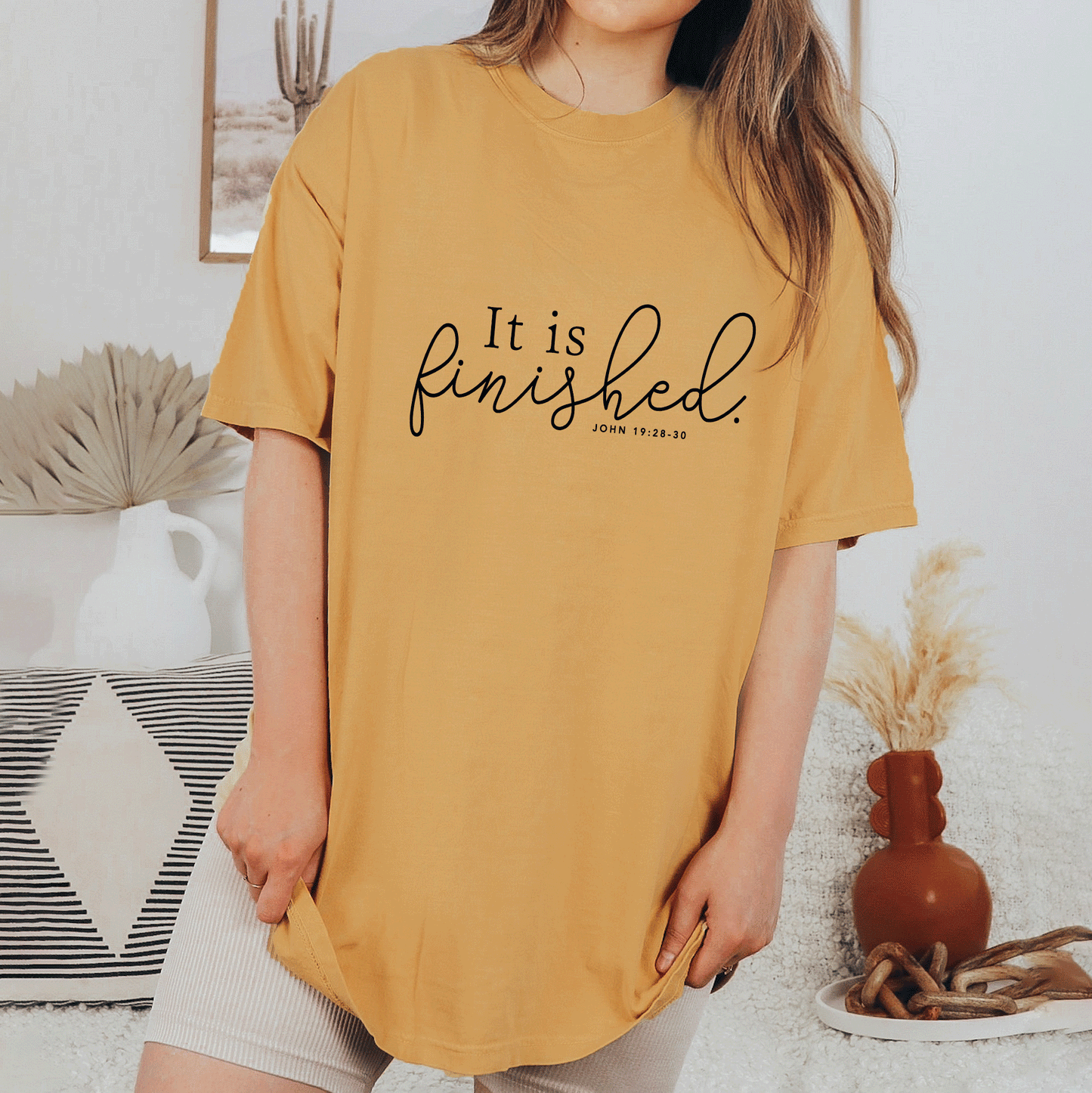 It Is Finished Scripture | Garment Dyed Tee