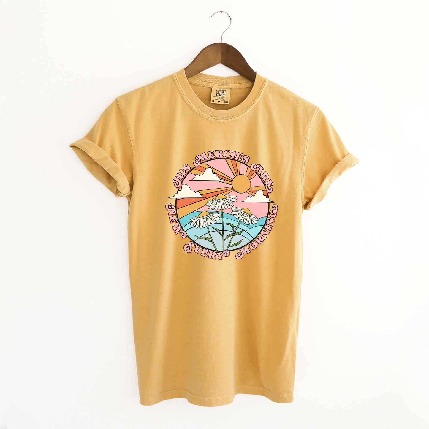 Retro His Mercies Are New Every Morning | Garment Dyed Tee