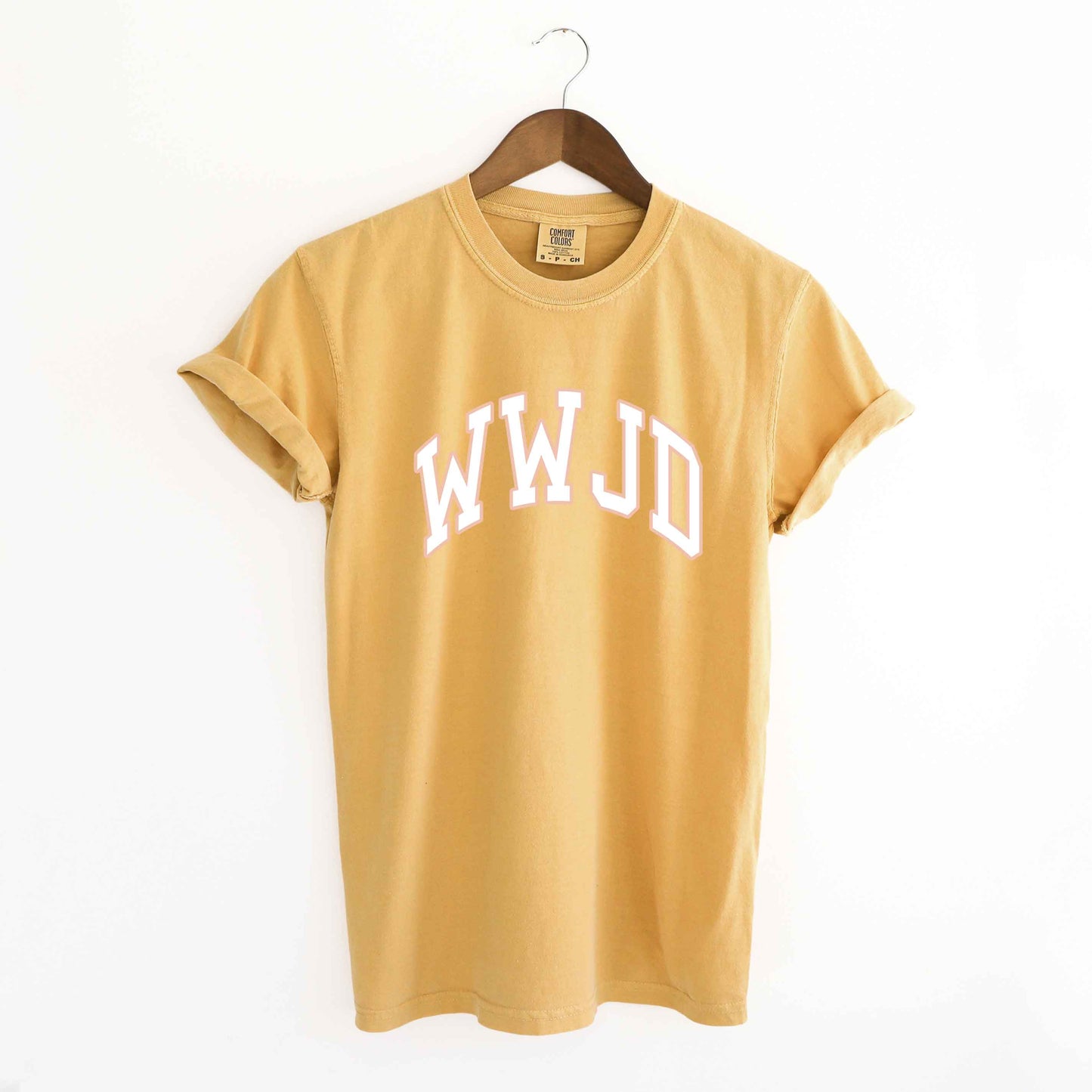 WWJD Varsity | Garment Dyed Tee