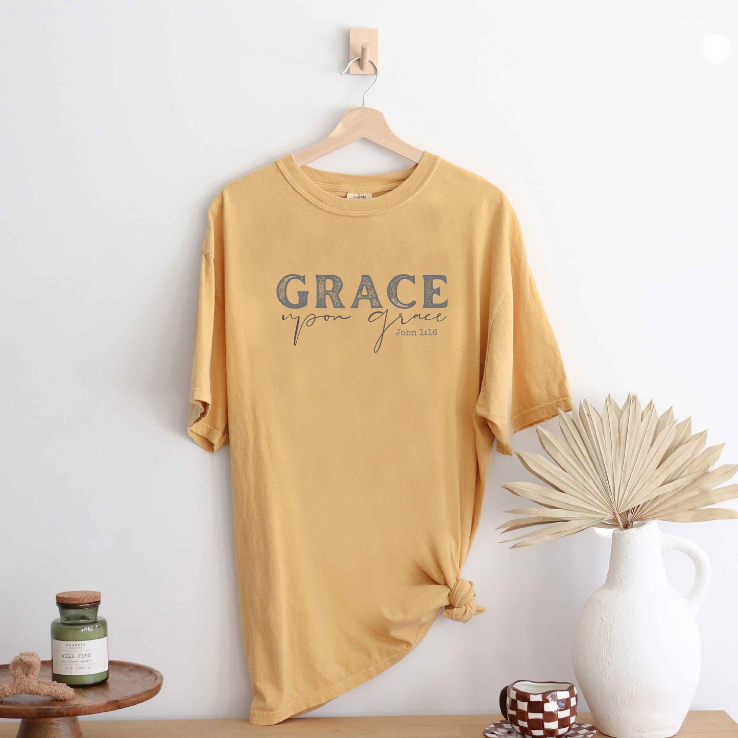 Grace Upon Grace Cursive | Garment Dyed Tee