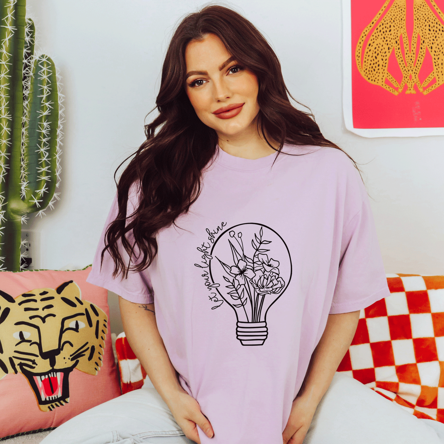 Let Your Light Shine Bulb | Garment Dyed Tee