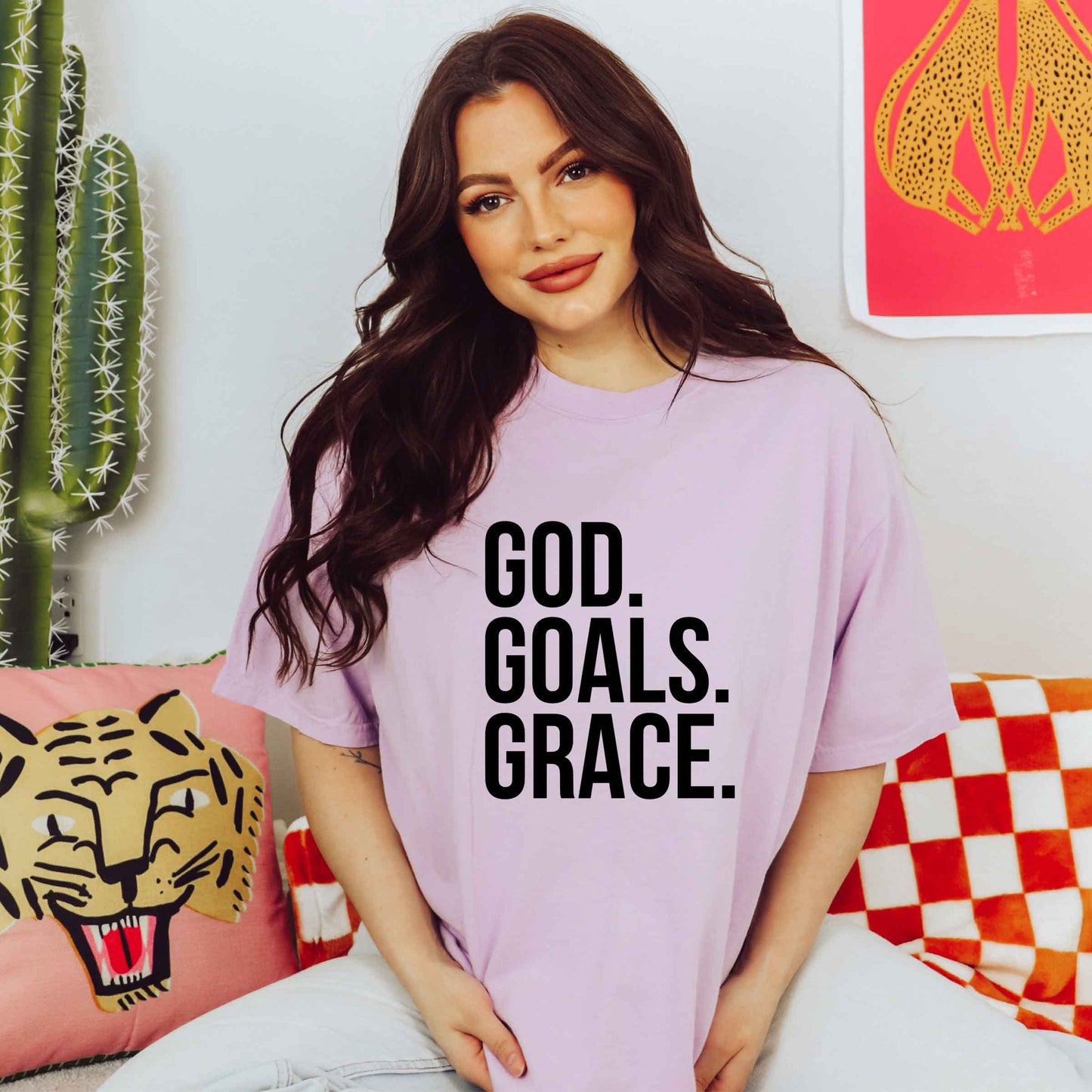 God Goals Grace | Garment Dyed Tee