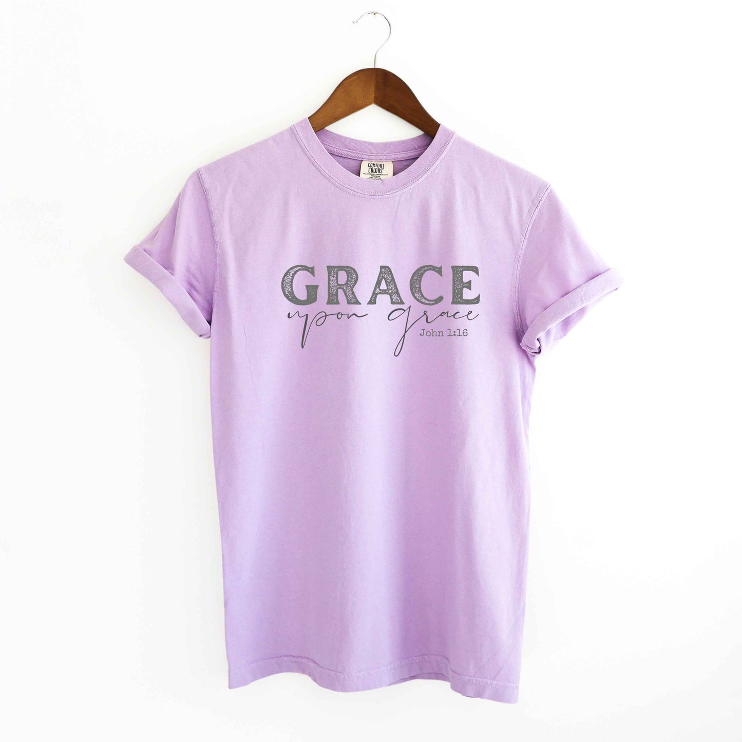 Grace Upon Grace Cursive | Garment Dyed Tee