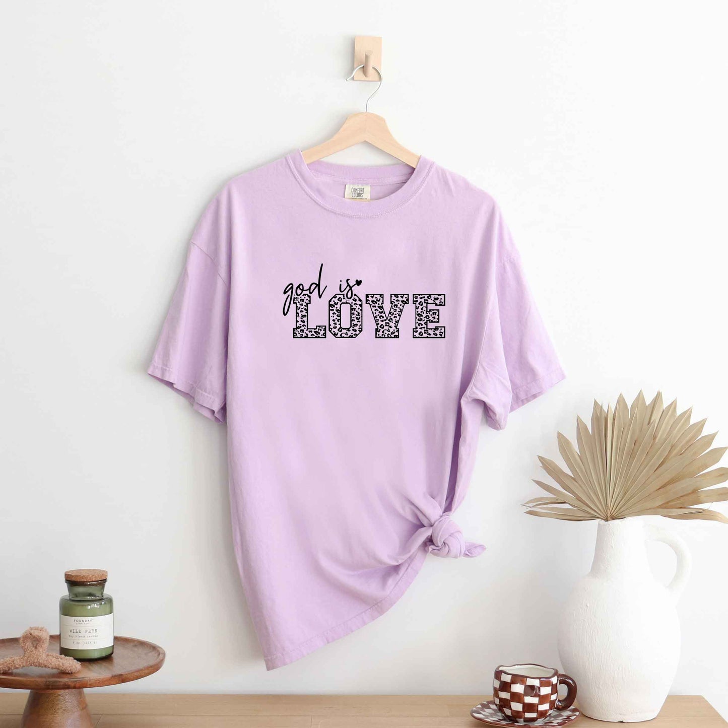 God Is Love Leopard | Garment Dyed Tee