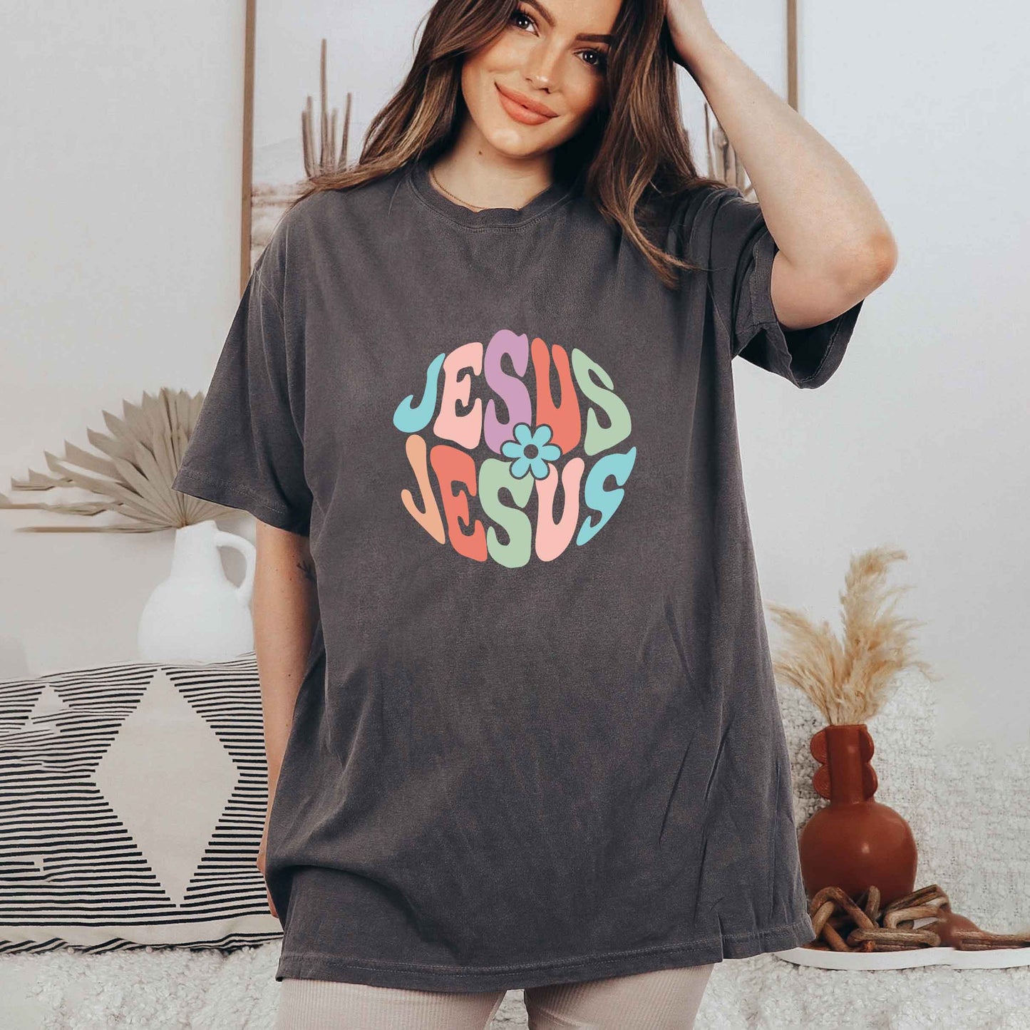 Jesus Flowers | Garment Dyed Tee