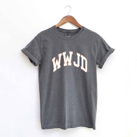 WWJD Varsity | Garment Dyed Tee