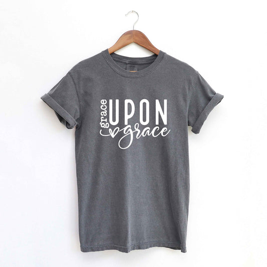 Grace Upon Grace Heart | Garment Dyed Tee