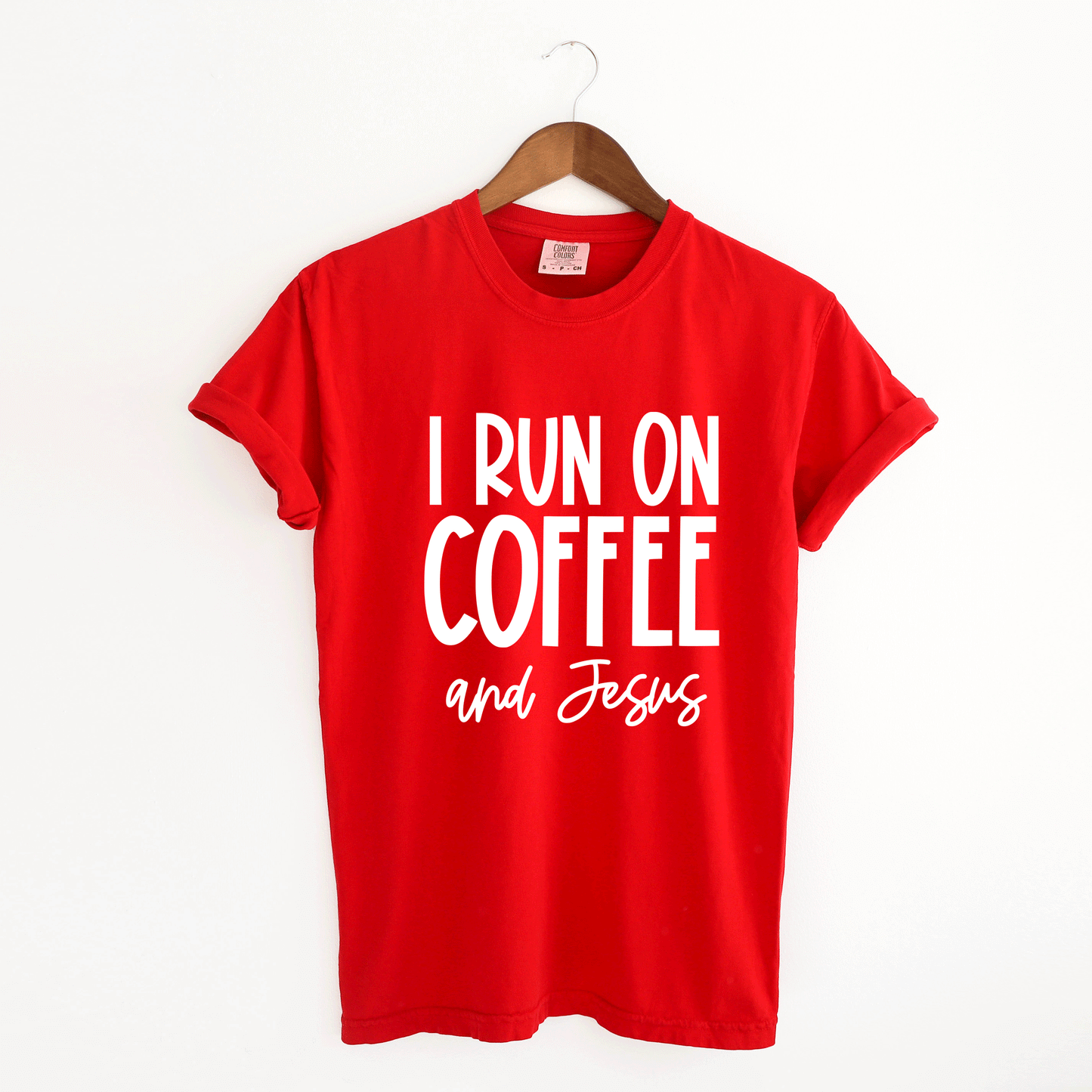 I Run On Coffee And Jesus | Garment Dyed Tee