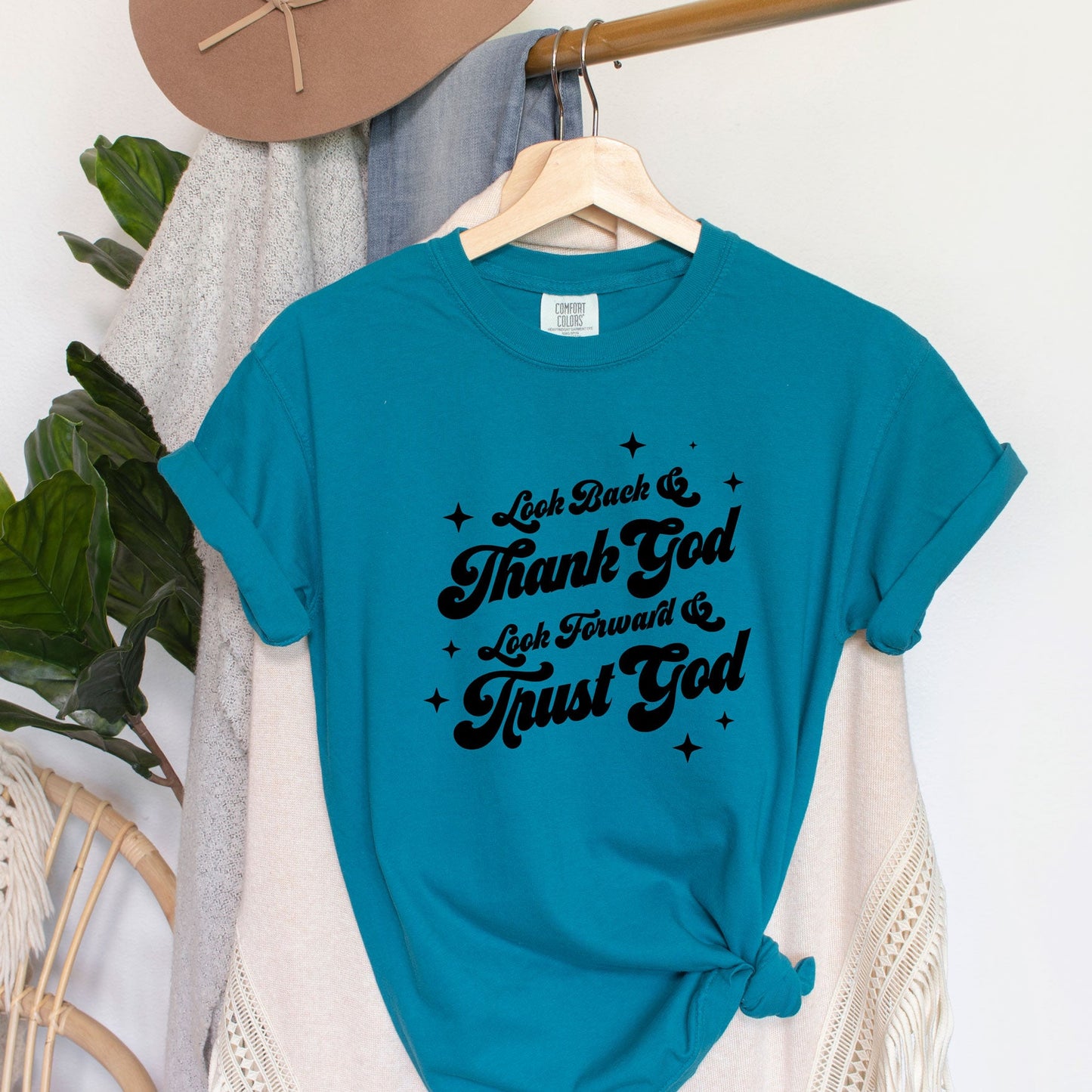 Look Back & Thank God | Garment Dyed Tee