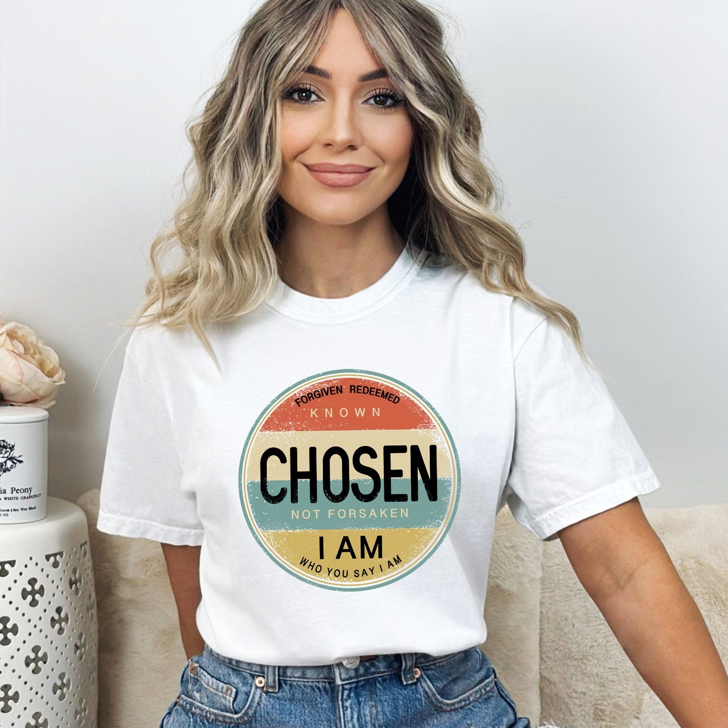 Chosen Not Forsaken Colorful | Garment Dyed Tee