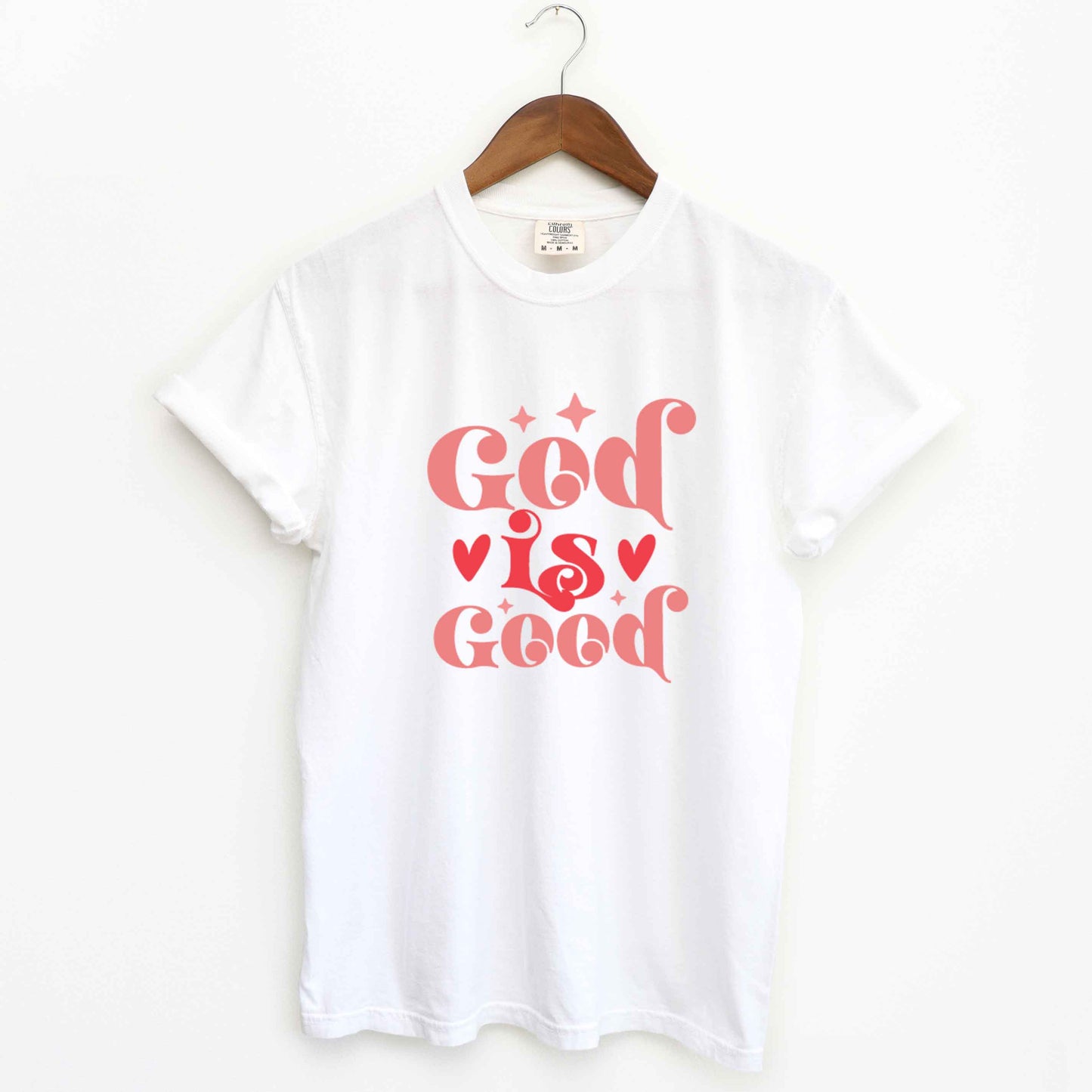 God is Good Hearts | Garment Dyed Tee