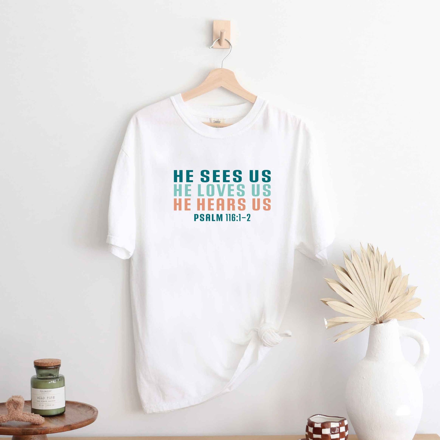 He Sees Us Colorful Words | Garment Dyed Tee