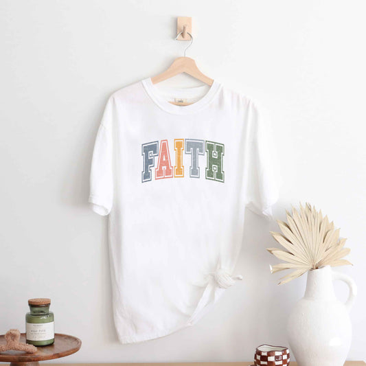 Faith Varsity | Garment Dyed Tee