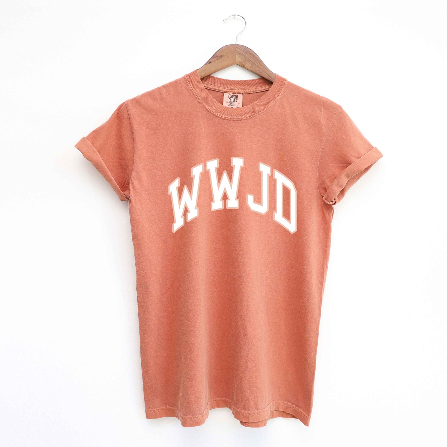 WWJD Varsity | Garment Dyed Tee