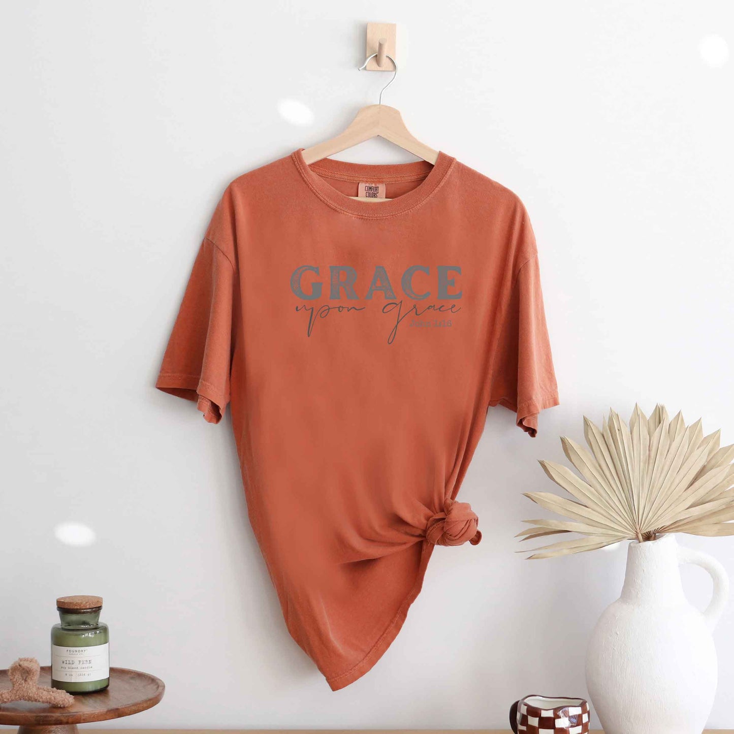 Grace Upon Grace Cursive | Garment Dyed Tee