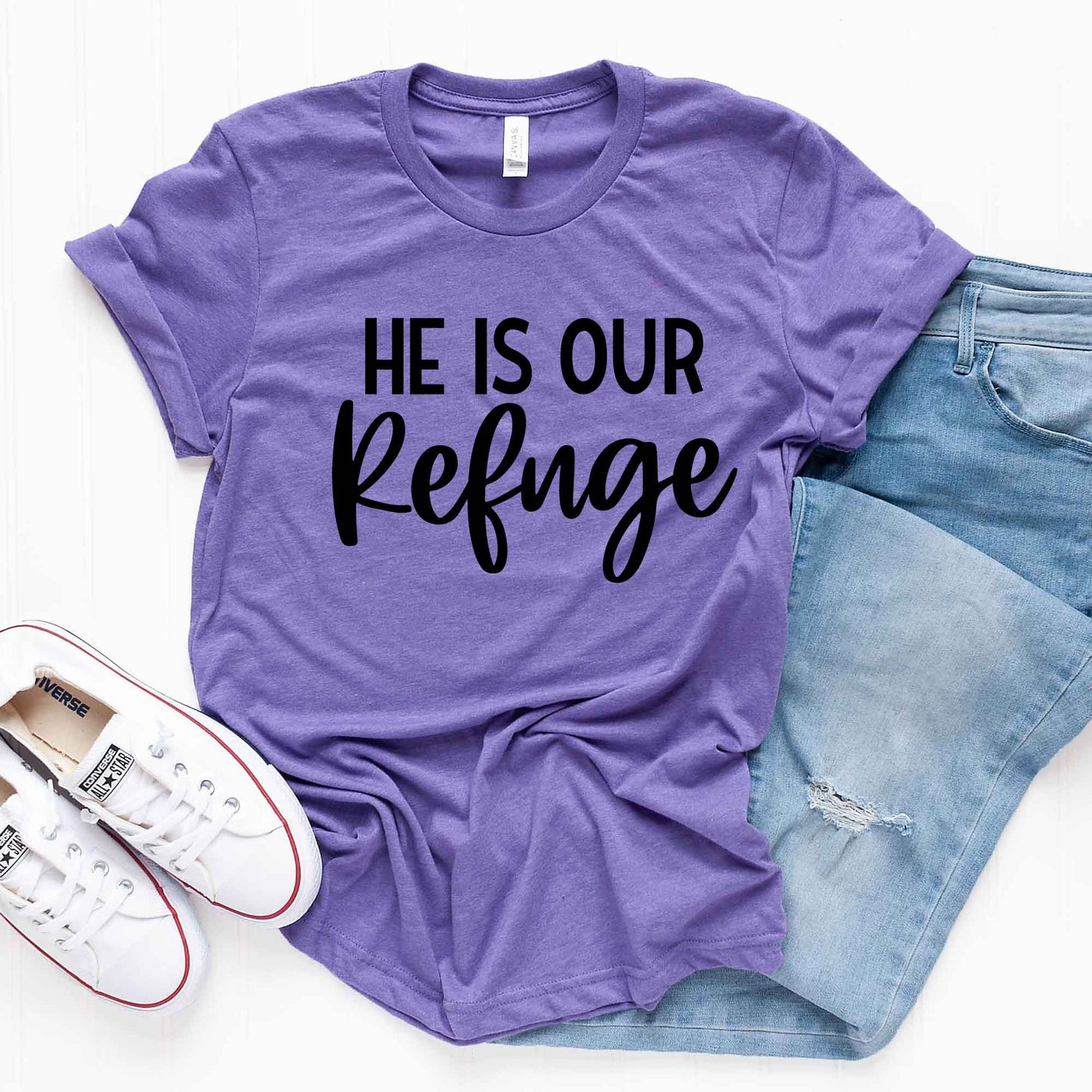 He Is Our Refuge | Short Sleeve Crew Neck