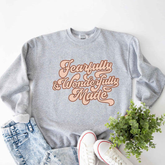 Retro Fearfully And Wonderfully Made | Sweatshirt