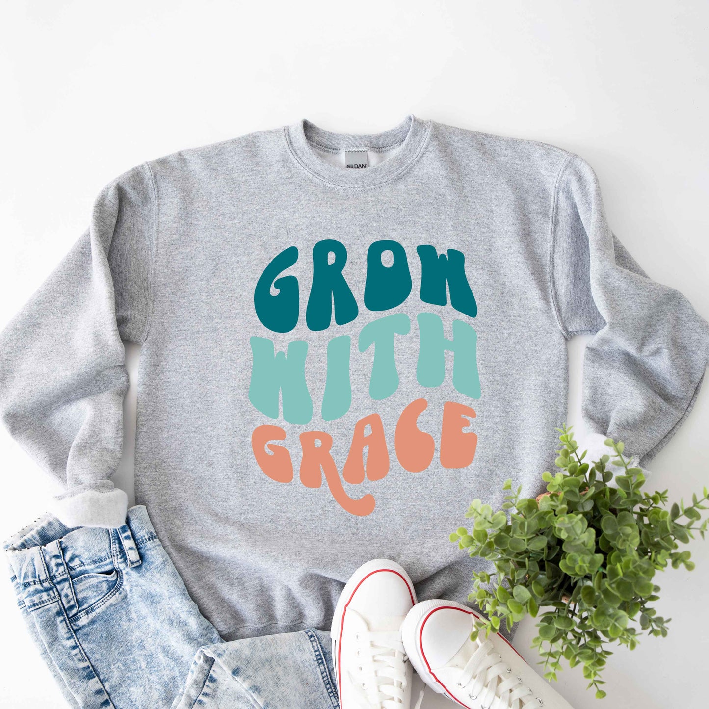 Retro Grow With Grace | Sweatshirt