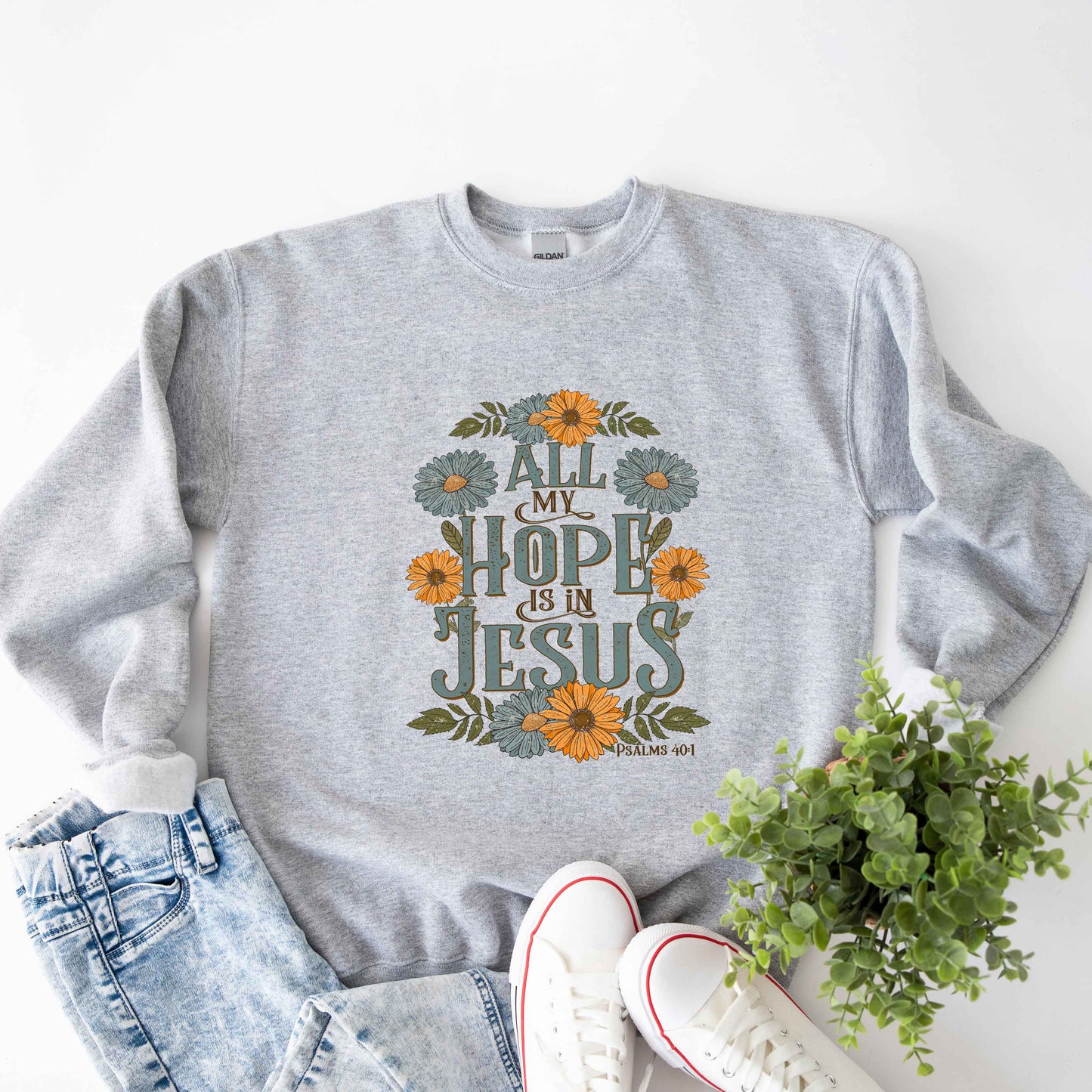 All My Hope Is in Jesus Floral | Sweatshirt