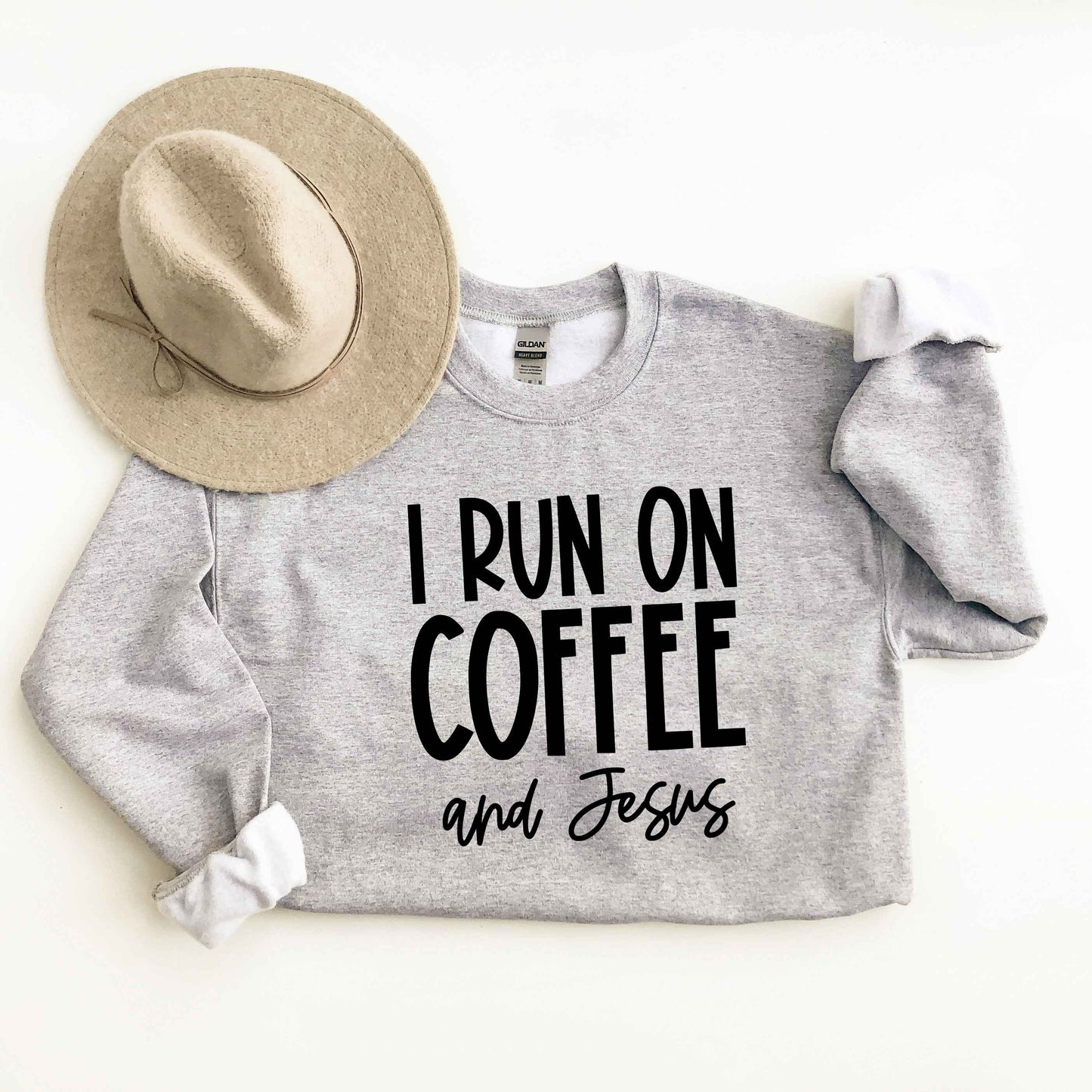 I Run On Coffee And Jesus | Sweatshirt