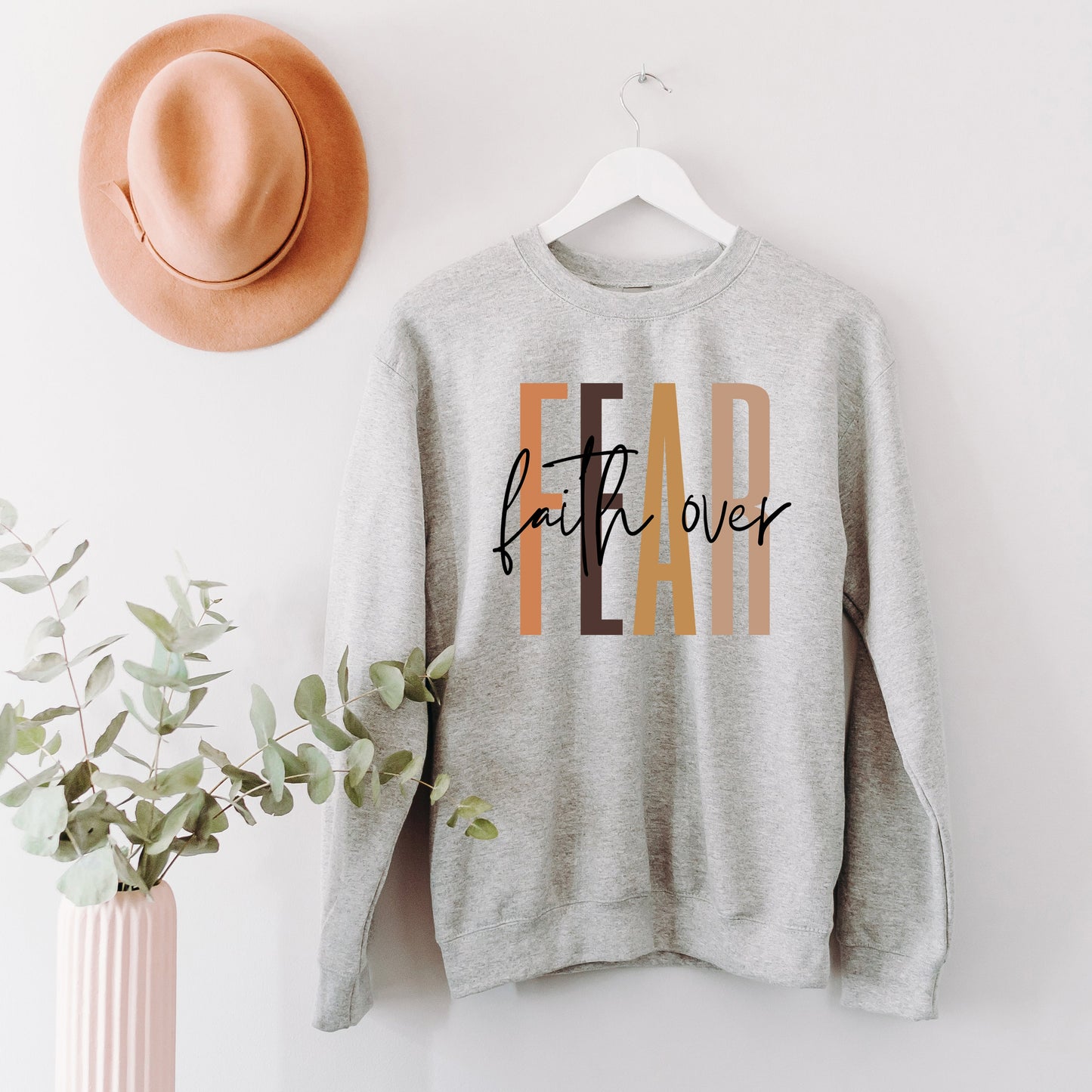 Faith Over Fear Cursive | Sweatshirt