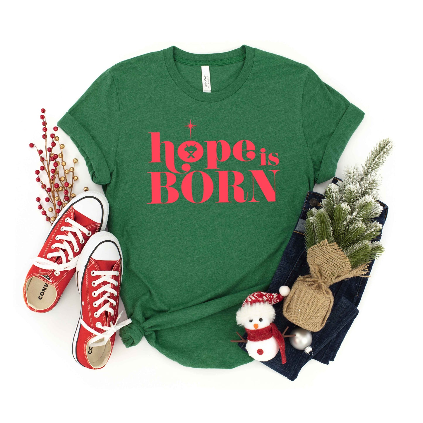 Hope Is Born Manger | Short Sleeve Crew Neck