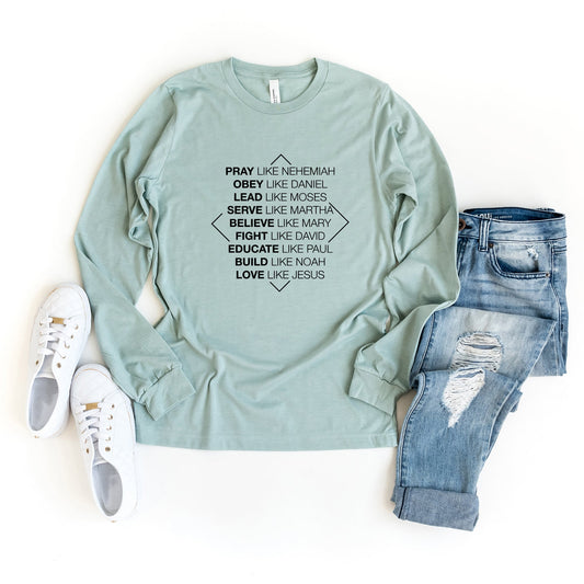 Spiritual Super Role Models | Long Sleeve Crew Neck