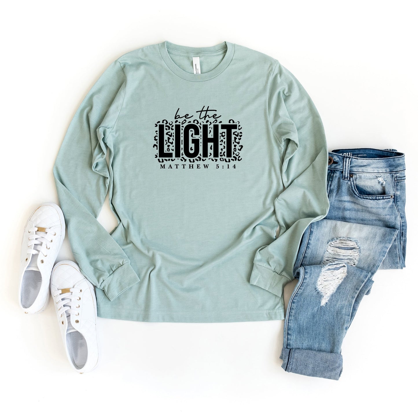 Be The Light Leopard | Long Sleeve Crew Neck