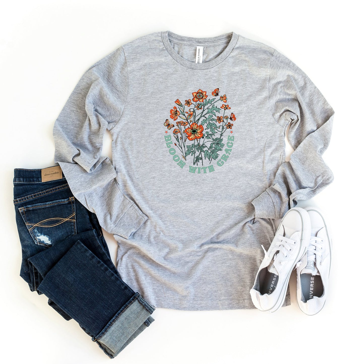 Bloom With Grace | Long Sleeve Crew Neck