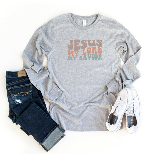 Jesus My Lord Wavy | Long Sleeve Crew Neck