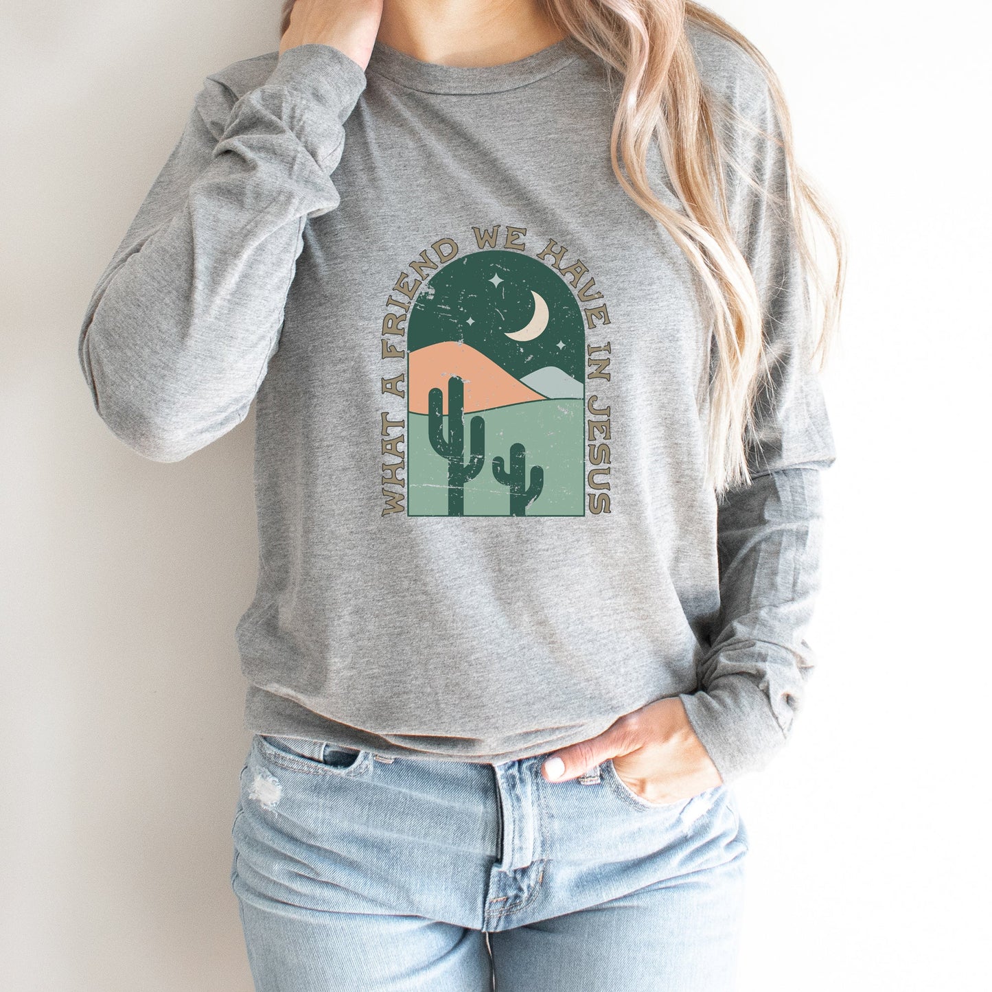 Vintage What  A Friend | Long Sleeve Crew Neck