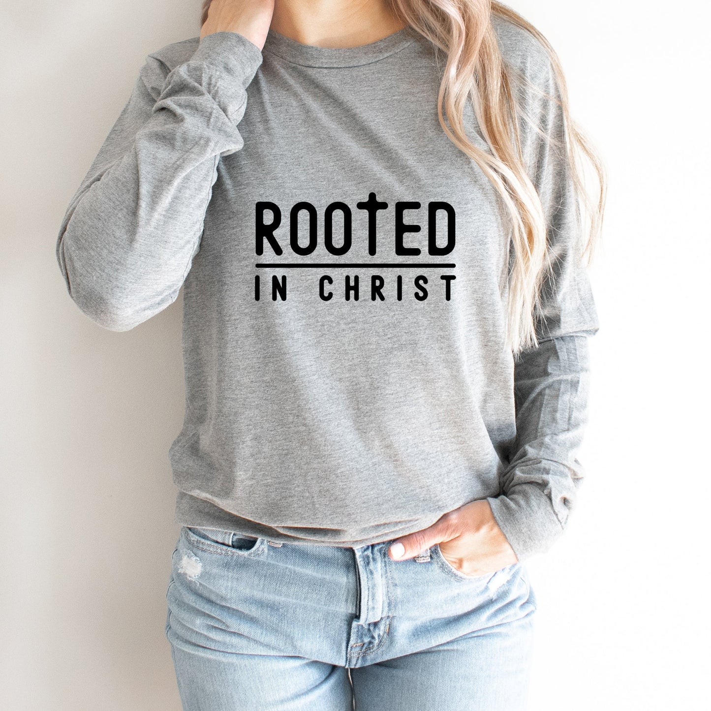 Rooted In Christ | Long Sleeve Crew Neck