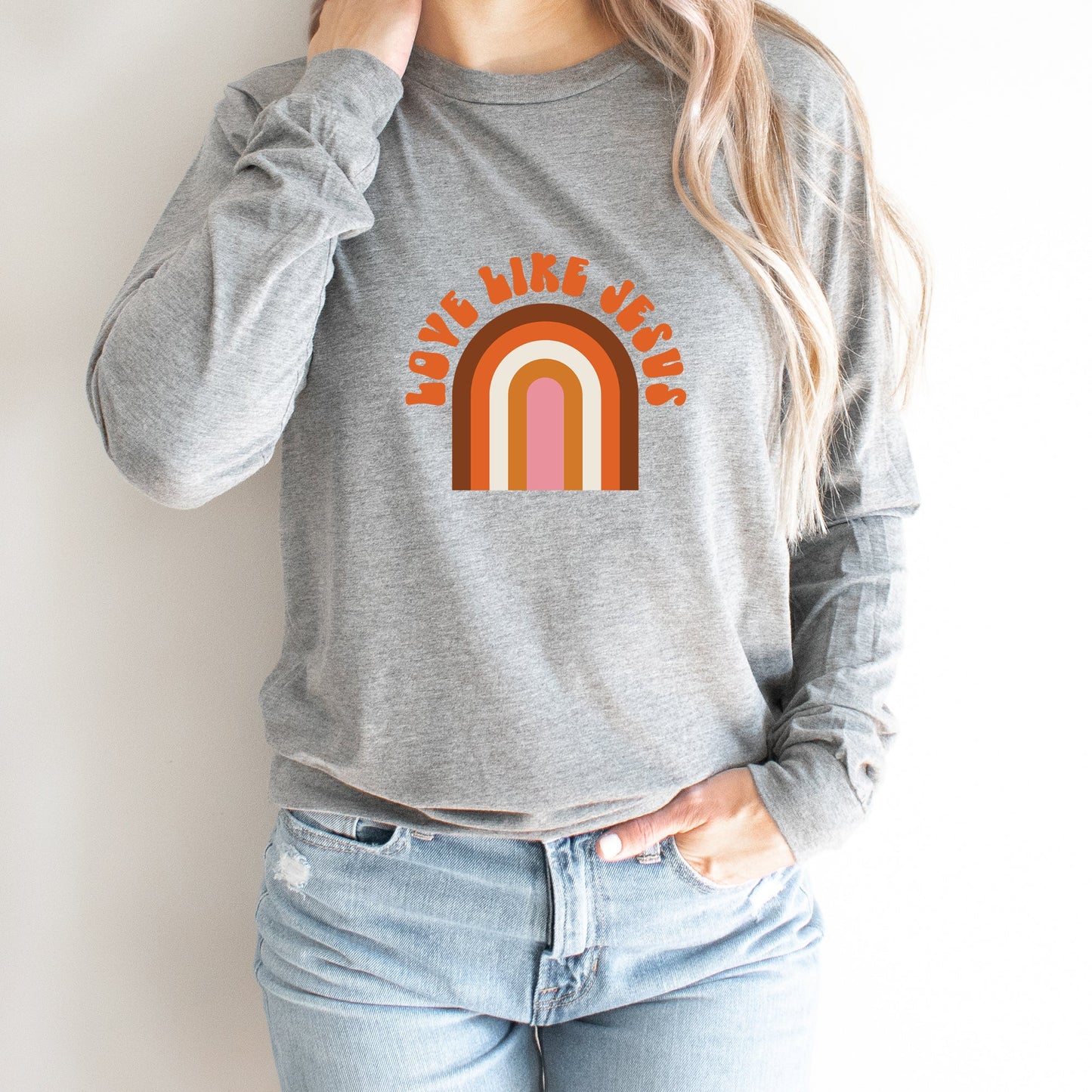 Love Like Jesus Rainbow | Long Sleeve Crew Neck