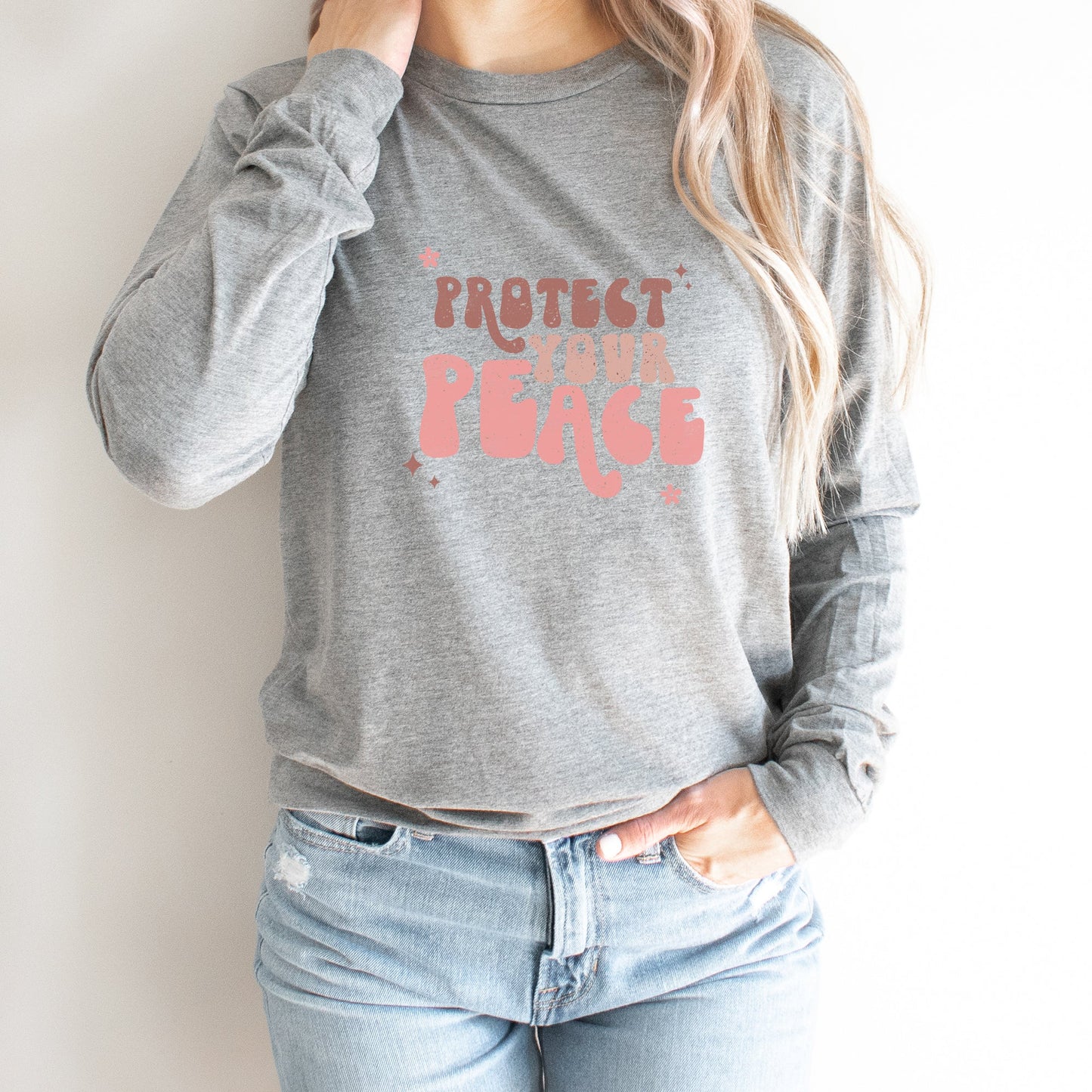 Protect Your Peace Retro | Long Sleeve Crew Neck