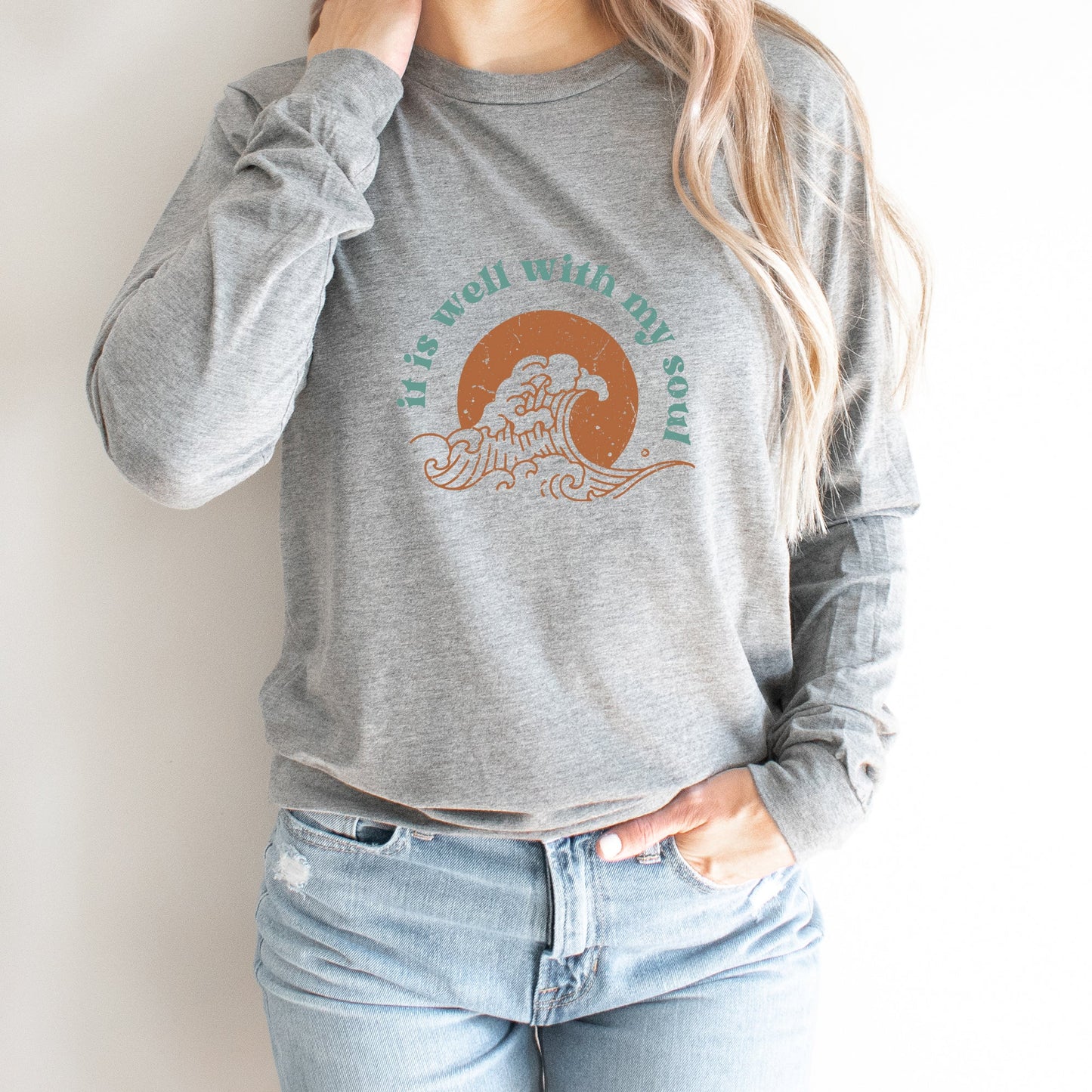 It Is Well Colorful | Long Sleeve Crew Neck