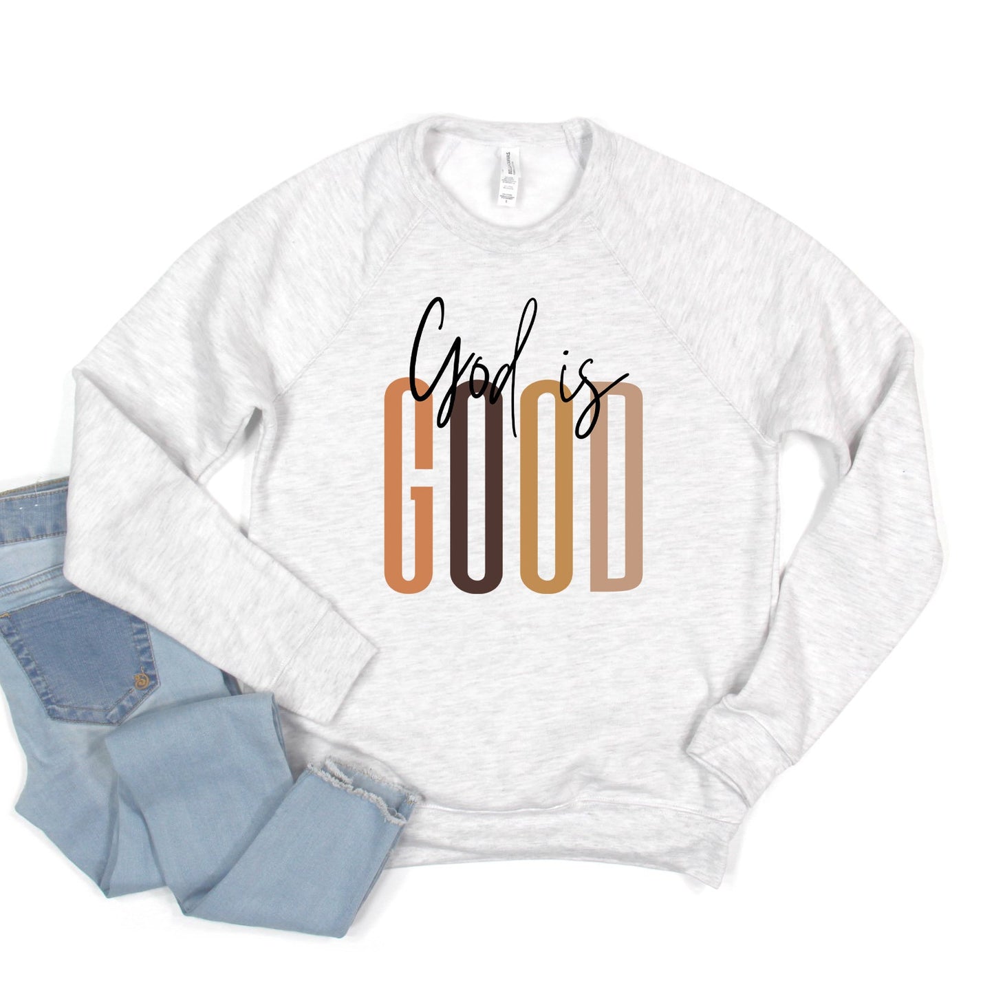 God Is Good Cursive | Bella Canvas Sweatshirt