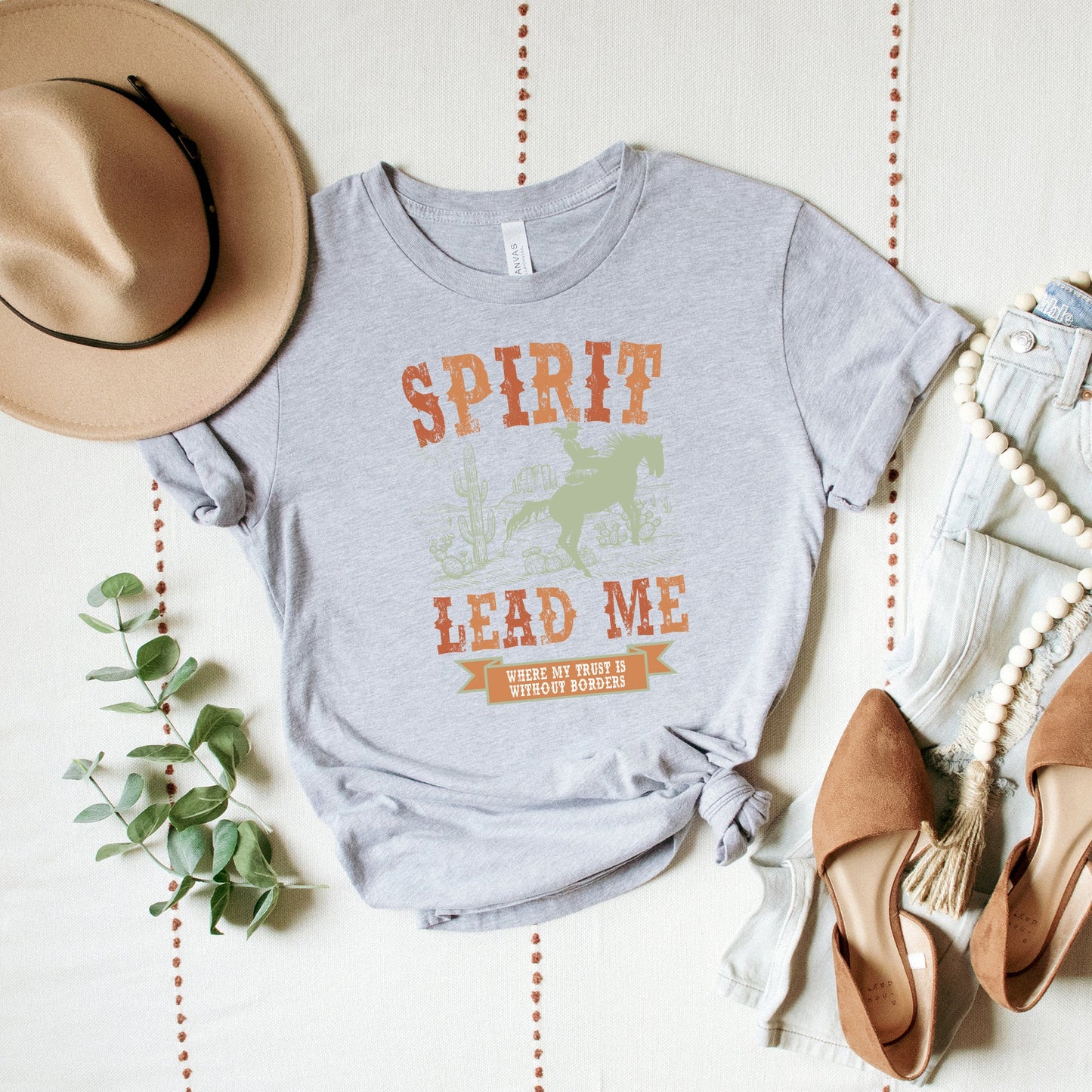 Spirit Lead Me Western | Short Sleeve Crewneck