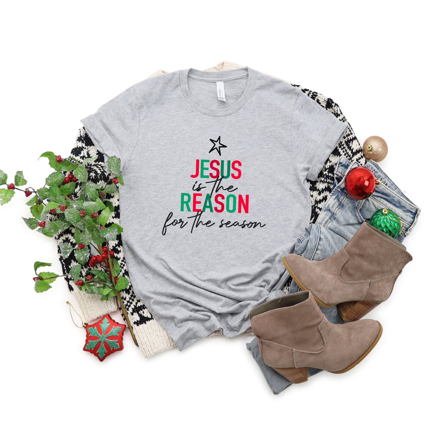 Reason For The Season Colorful | Short Sleeve Crew Neck